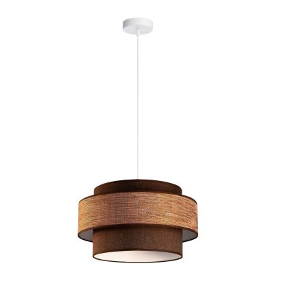 Hanglamp aan een koord GRACE 1xE27/60W/230V diameter 40 cm bruin/beige