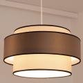 Hanglamp aan een koord GRACE 1xE27/60W/230V diameter 40 cm crème/bruin