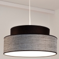 Hanglamp aan een koord GRACE 1xE27/60W/230V diameter 40 cm zwart/grijs