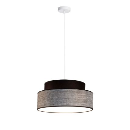 Hanglamp aan een koord GRACE 1xE27/60W/230V diameter 40 cm zwart/grijs