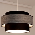 Hanglamp aan een koord GRACE 1xE27/60W/230V diameter 40 cm zwart/grijs