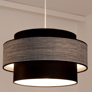 Hanglamp aan een koord GRACE 1xE27/60W/230V diameter 40 cm zwart/grijs