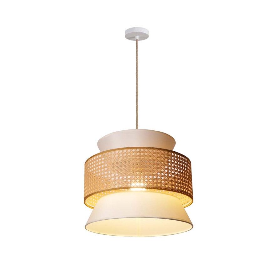 Hanglamp aan een koord GRENADA 1xE27/20W/230V diameter 40 cm beige