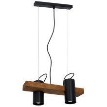 Hanglamp aan een koord GUDRUN 2xE27/60W/230V