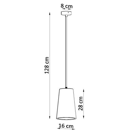 Hanglamp aan een koord GULCAN 1xE27/60W/230V