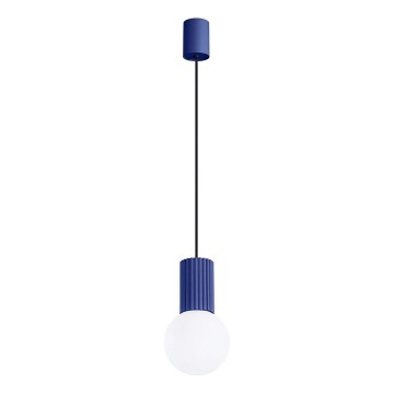 Hanglamp aan een koord HALO 1xG9/8W/230V diameter 12 cm blauw