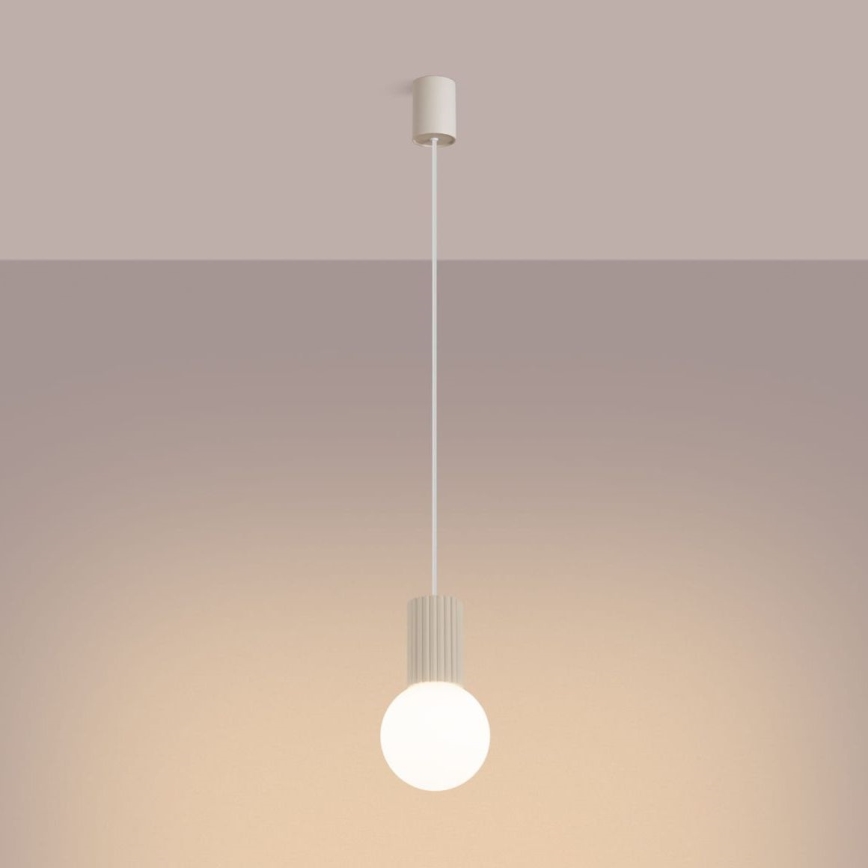 Hanglamp aan een koord HALO 1xG9/8W/230V diameter 12 cm crème