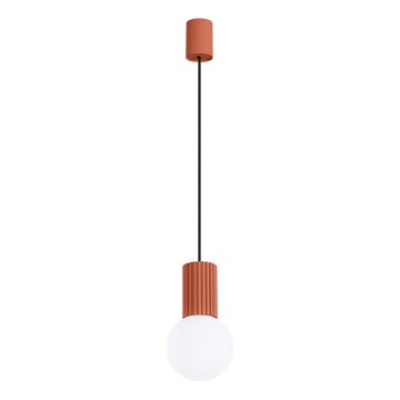 Hanglamp aan een koord HALO 1xG9/8W/230V diameter 12 cm oranje