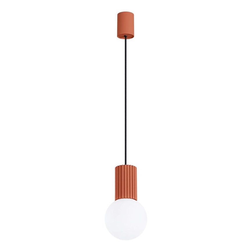 Hanglamp aan een koord HALO 1xG9/8W/230V diameter 12 cm oranje