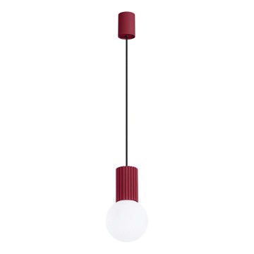 Hanglamp aan een koord HALO 1xG9/8W/230V diameter 12 cm rood