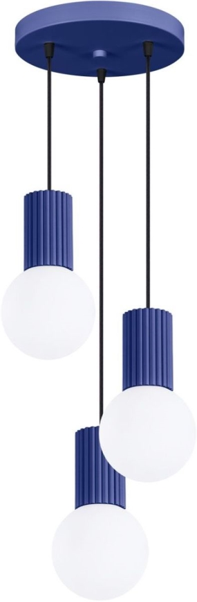 Hanglamp aan een koord HALO 3xG9/8W/230V diameter 25 cm blauw