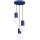 Hanglamp aan een koord HALO 3xG9/8W/230V diameter 25 cm blauw