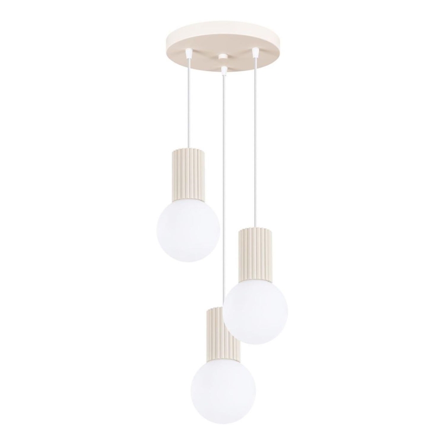 Hanglamp aan een koord HALO 3xG9/8W/230V diameter 25 cm crème