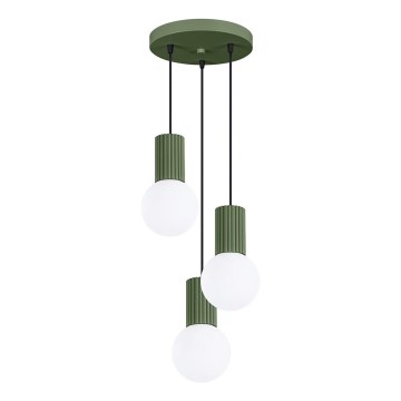 Hanglamp aan een koord HALO 3xG9/8W/230V diameter 25 cm groen