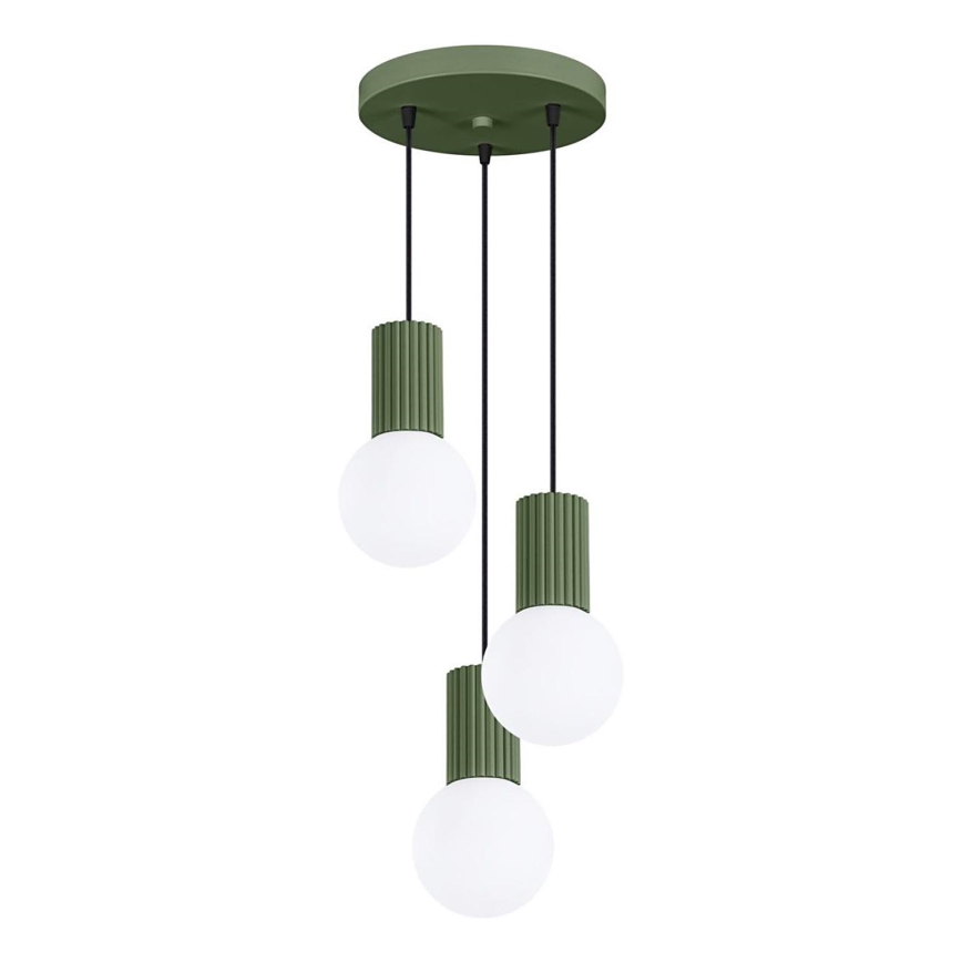 Hanglamp aan een koord HALO 3xG9/8W/230V diameter 25 cm groen