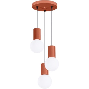 Hanglamp aan een koord HALO 3xG9/8W/230V diameter 25 cm oranje