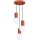 Hanglamp aan een koord HALO 3xG9/8W/230V diameter 25 cm oranje