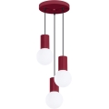 Hanglamp aan een koord HALO 3xG9/8W/230V diameter 25 cm rood