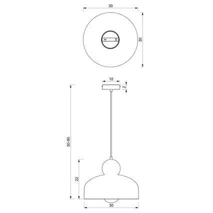 Hanglamp aan een koord HARALD 1xE27/60W/230V groen