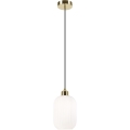Hanglamp aan een koord HARMA 1xE27/15W/230V diameter 14 cm wit/goud