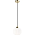Hanglamp aan een koord HARMA 1xE27/15W/230V diameter 20 cm wit/goud