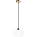 Hanglamp aan een koord HARMA 1xE27/15W/230V diameter 25 cm wit/goud