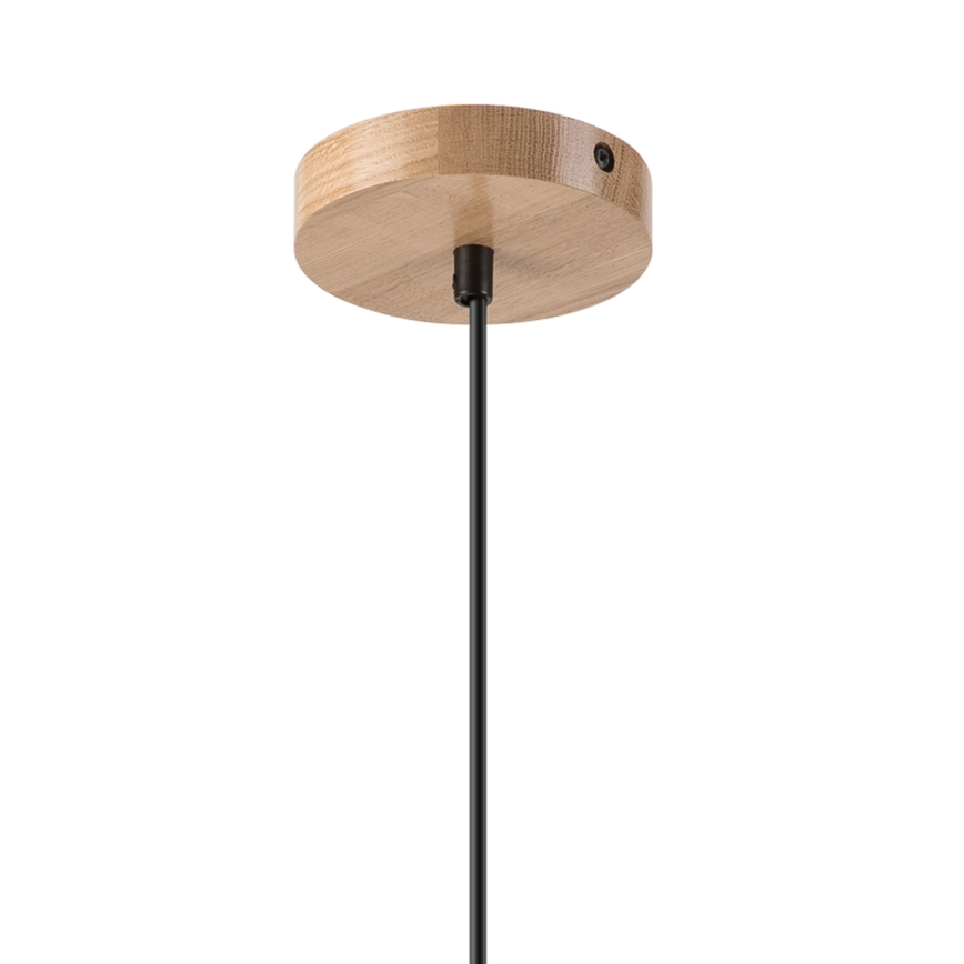 Hanglamp aan een koord HARMONY 1xE27/15W/230V diameter 14 cm wit/eiken