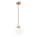 Hanglamp aan een koord HARMONY 1xE27/15W/230V diameter 20 cm wit/eiken