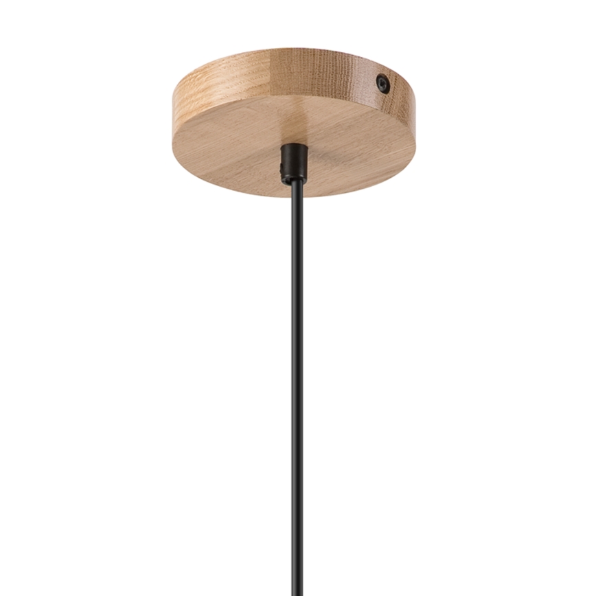 Hanglamp aan een koord HARMONY 1xE27/15W/230V diameter 20 cm wit/eiken