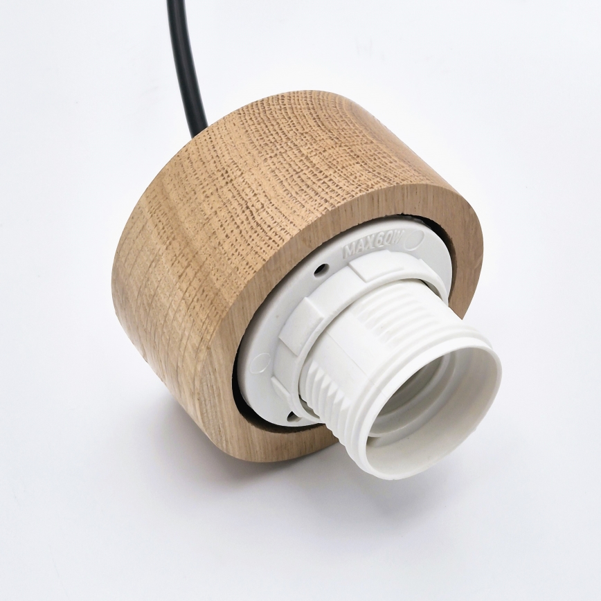 Hanglamp aan een koord HARMONY 1xE27/15W/230V diameter 25 cm wit/eiken