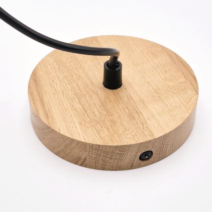 Hanglamp aan een koord HARMONY 1xE27/15W/230V diameter 25 cm wit/eiken