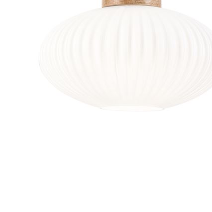 Hanglamp aan een koord HARMONY 1xE27/15W/230V diameter 25 cm wit/eiken