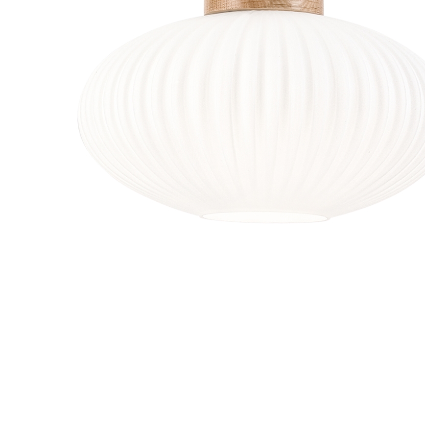 Hanglamp aan een koord HARMONY 1xE27/15W/230V diameter 25 cm wit/eiken