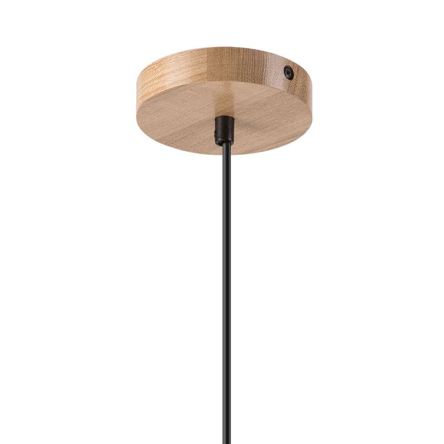 Hanglamp aan een koord HARMONY 1xE27/15W/230V diameter 25 cm wit/eiken