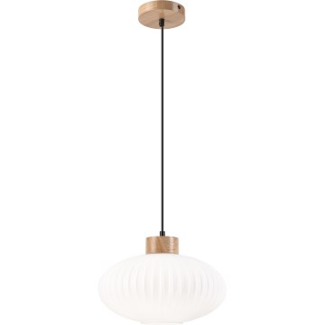 Hanglamp aan een koord HARMONY 1xE27/15W/230V diameter 30 cm wit/eiken