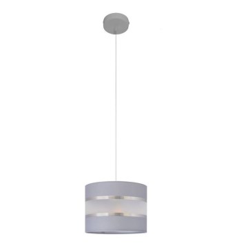 Hanglamp aan een koord HELEN 1xE27/15W/230V diameter 20 cm grijs/zilver