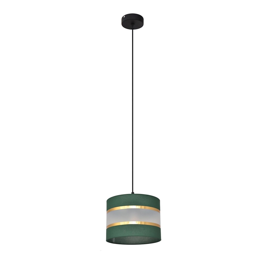 Hanglamp aan een koord HELEN 1xE27/15W/230V diameter 20 cm groen/goud