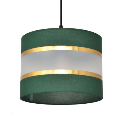 Hanglamp aan een koord HELEN 1xE27/15W/230V diameter 20 cm groen/goud