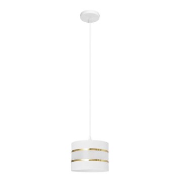 Hanglamp aan een koord HELEN 1xE27/15W/230V diameter 20 cm wit/gouden