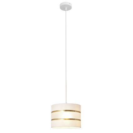 Hanglamp aan een koord HELEN 1xE27/15W/230V diameter 20 cm wit/gouden