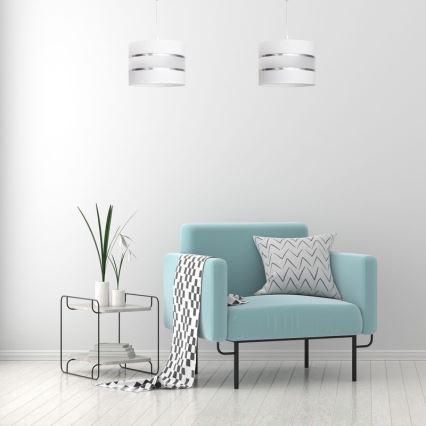 Hanglamp aan een koord HELEN 1xE27/15W/230V diameter 20 cm wit
