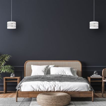 Hanglamp aan een koord HELEN 1xE27/15W/230V diameter 20 cm wit