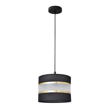 Hanglamp aan een koord HELEN 1xE27/15W/230V diameter 20 cm zwart/gouden