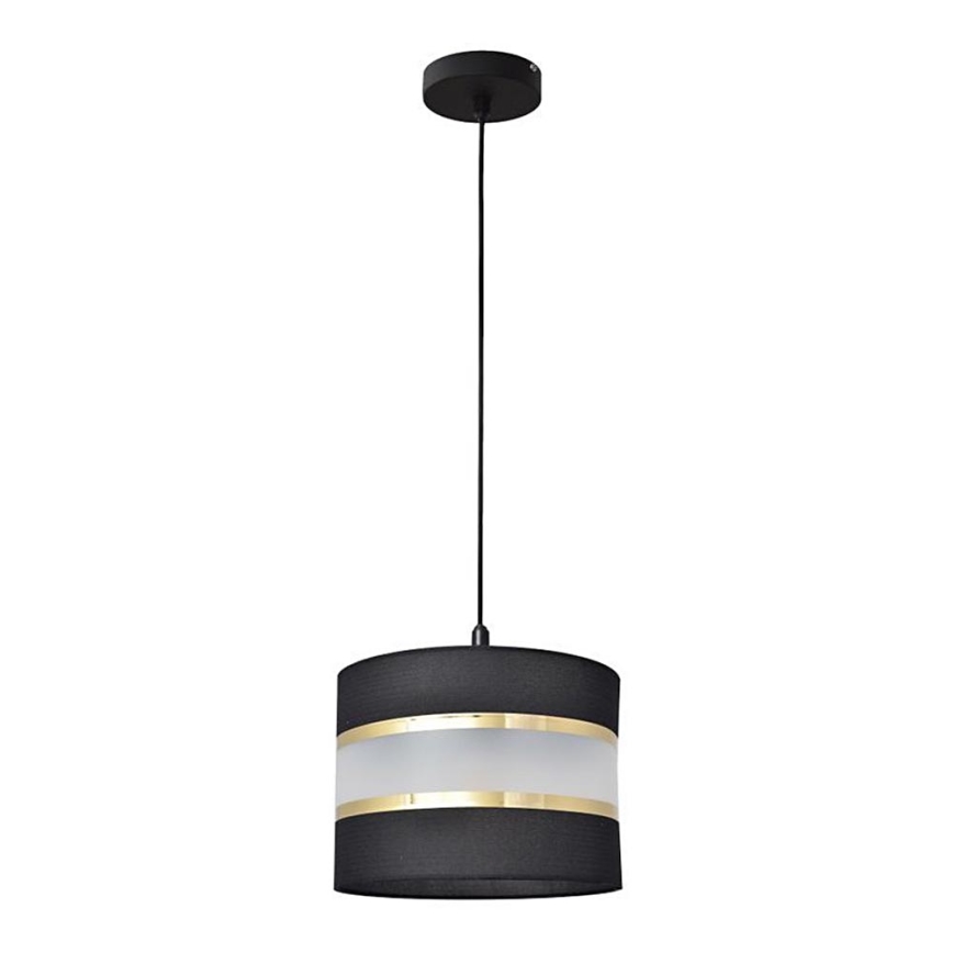 Hanglamp aan een koord HELEN 1xE27/15W/230V diameter 20 cm zwart/gouden