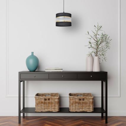 Hanglamp aan een koord HELEN 1xE27/15W/230V diameter 20 cm zwart/gouden