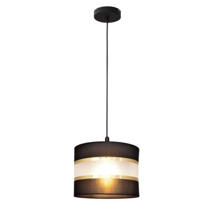 Hanglamp aan een koord HELEN 1xE27/15W/230V diameter 20 cm zwart/gouden