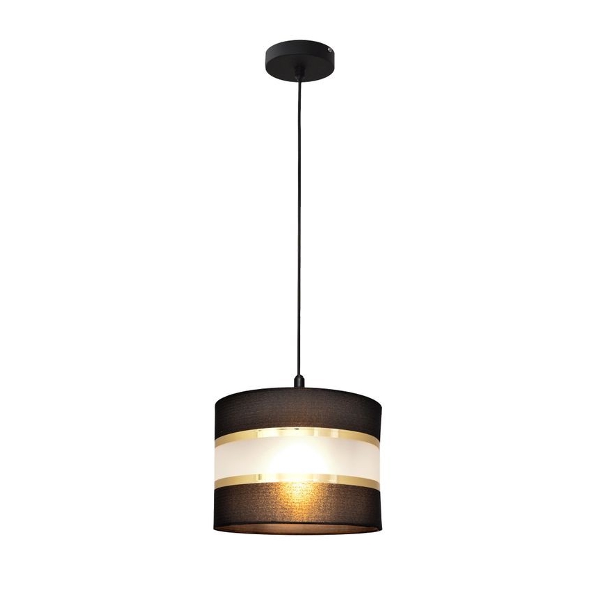 Hanglamp aan een koord HELEN 1xE27/15W/230V diameter 20 cm zwart/gouden