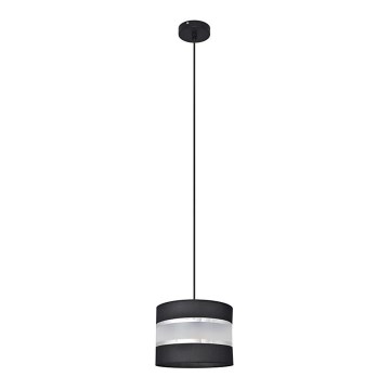 Hanglamp aan een koord HELEN 1xE27/15W/230V diameter 20 cm zwart/zilver
