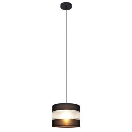 Hanglamp aan een koord HELEN 1xE27/15W/230V diameter 20 cm zwart/zilver