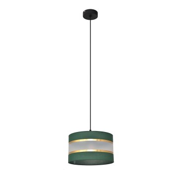 Hanglamp aan een koord HELEN 1xE27/15W/230V diameter 25 cm groen/goud